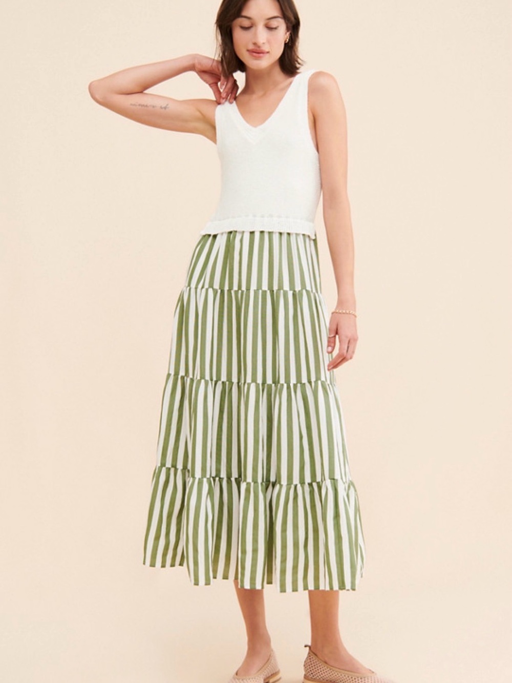 Cece mixed media midi dress